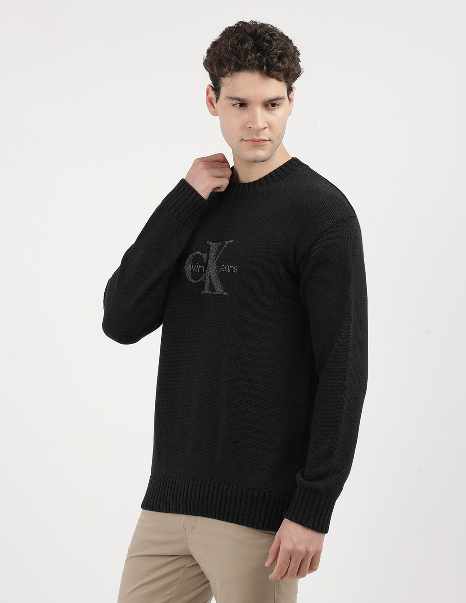 Calvin Klein Jeans Chenille Monologo Logo Sweater