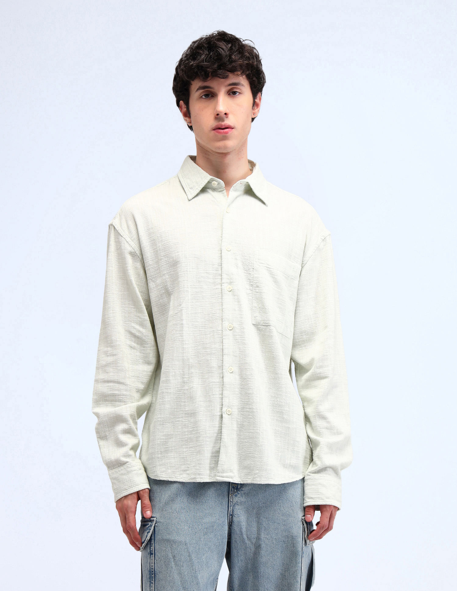 Flying Machine All-Over Oversized Fit Shirt