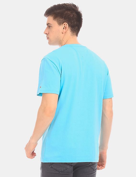 Tシャツ・カットソー Theory Blue Crewneck T-Shirt in Jersey Man (M0196528 XHX) Cotton T-Shirt - Tahiti Blue | 3600 | Next Level Apparel