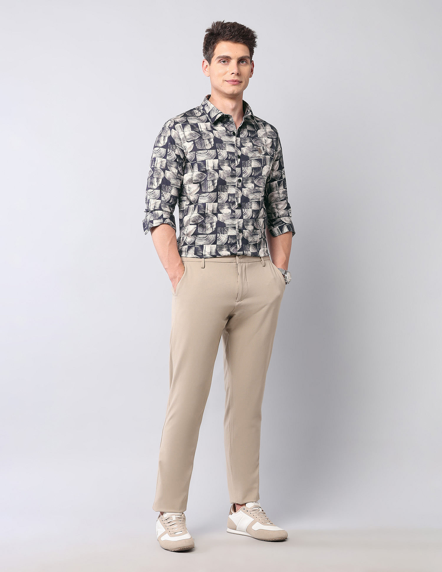 U.S. Polo Assn. Denim Co. Abstract Printed Pure Cotton Shirt