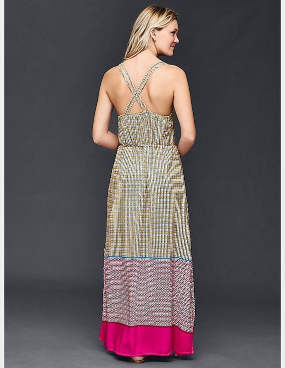 gap pink maxi dress GAP SMOCKED DRESS - Day dress - sizzling fuchsia/pink
