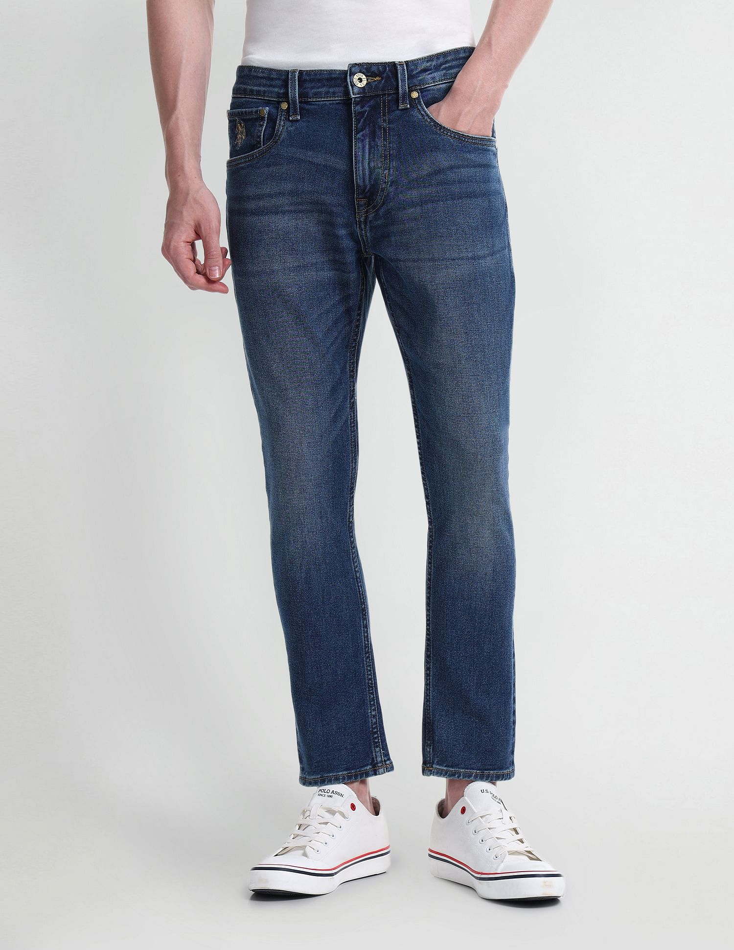 U.S. Polo Assn. Denim Co. Henry Tapered Cropped Fit Blue Jeans