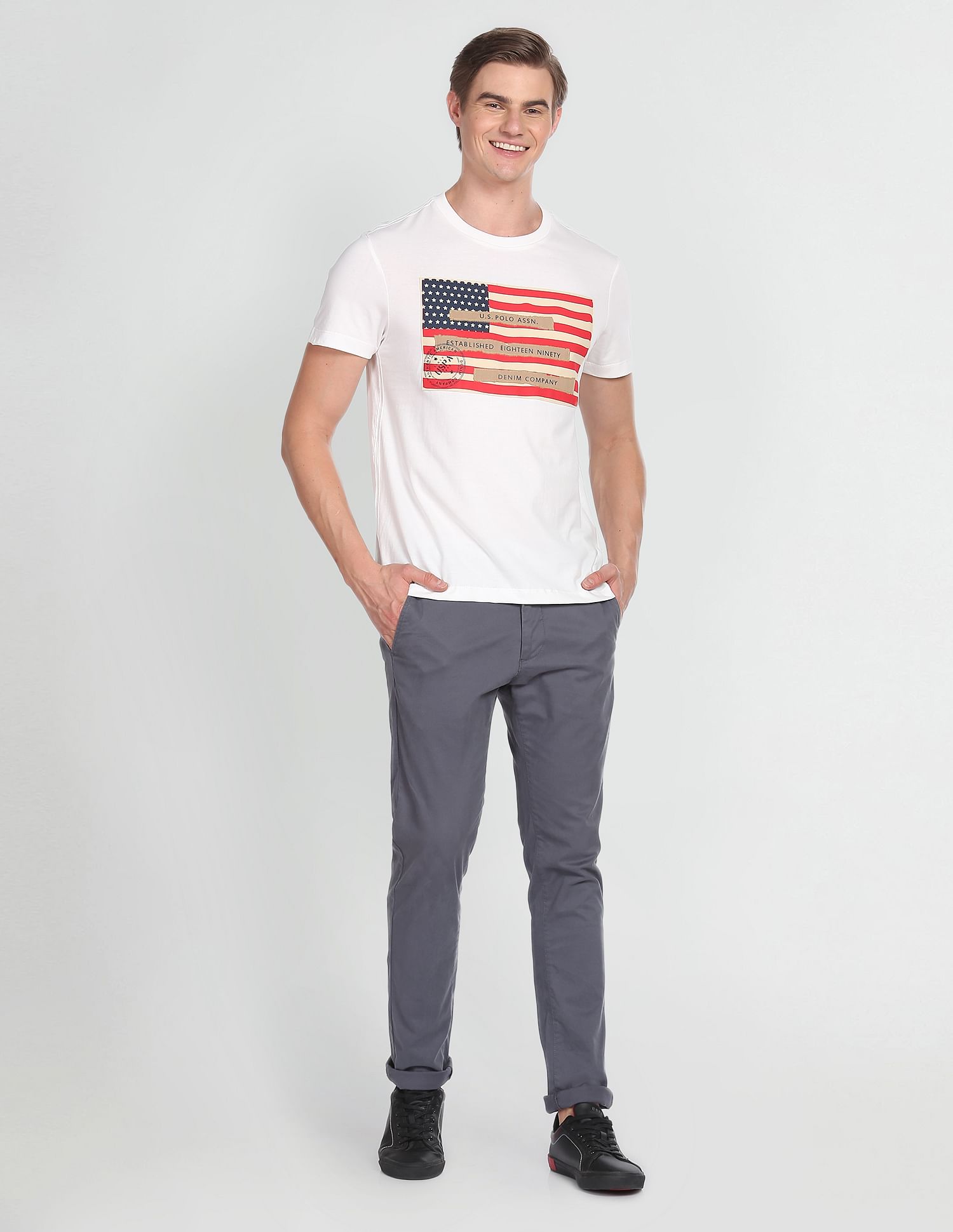 U.S. Polo Assn. Denim Co. Crew Neck Appliqued T-Shirt