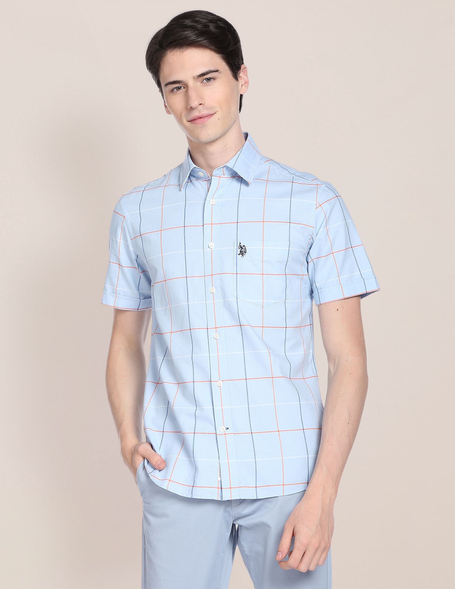 U.S. Polo Assn. Oxford Check Cotton Casual Shirt