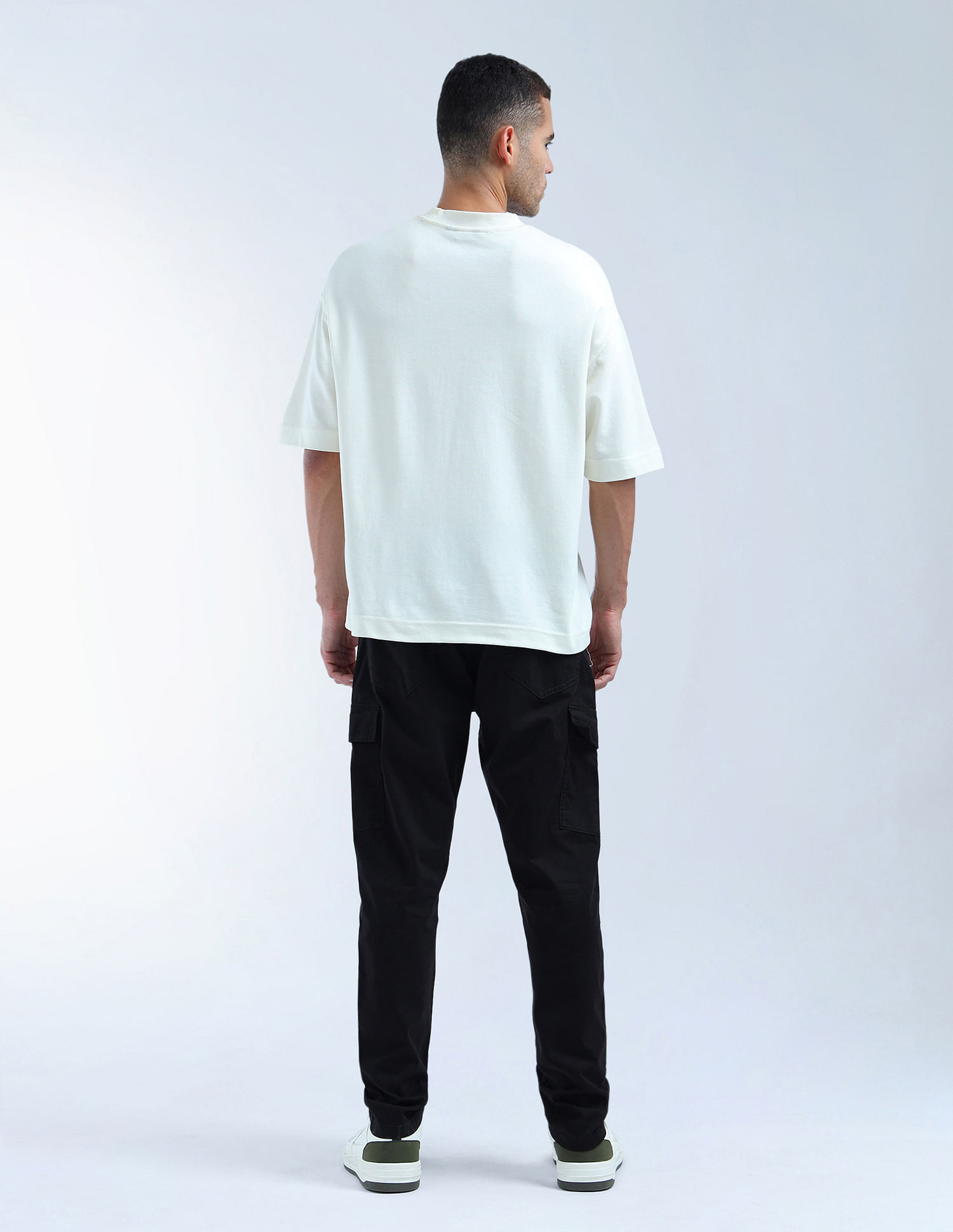 Flying Machine Relaxed Tapered Fit Mid Rise Cargo Trouser