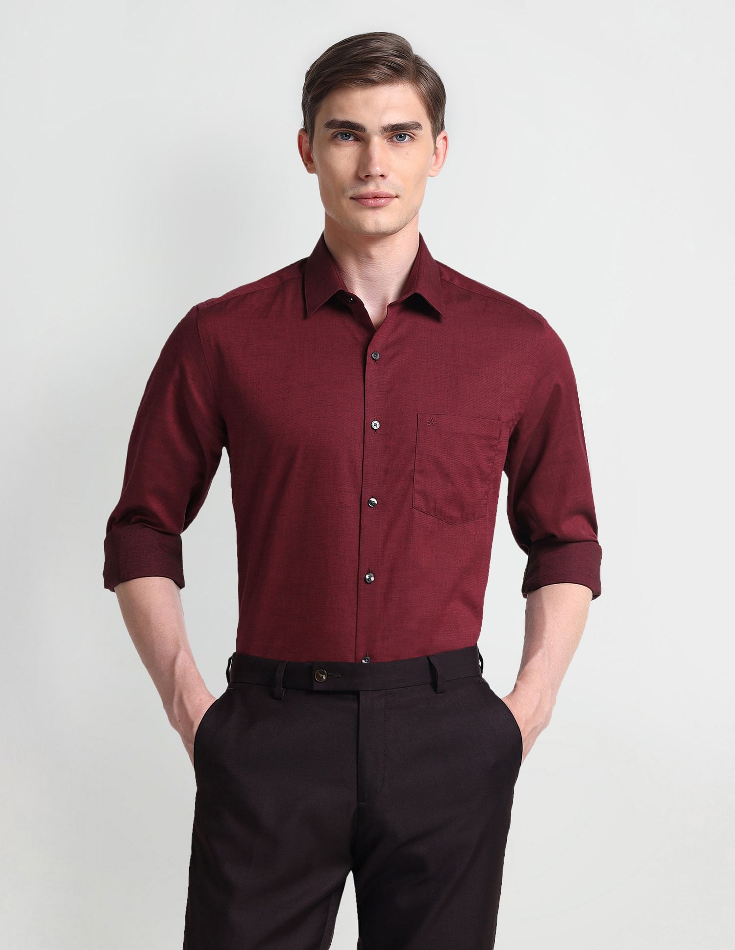 Arrow Manhattan Slim Fit Cotton Shirt