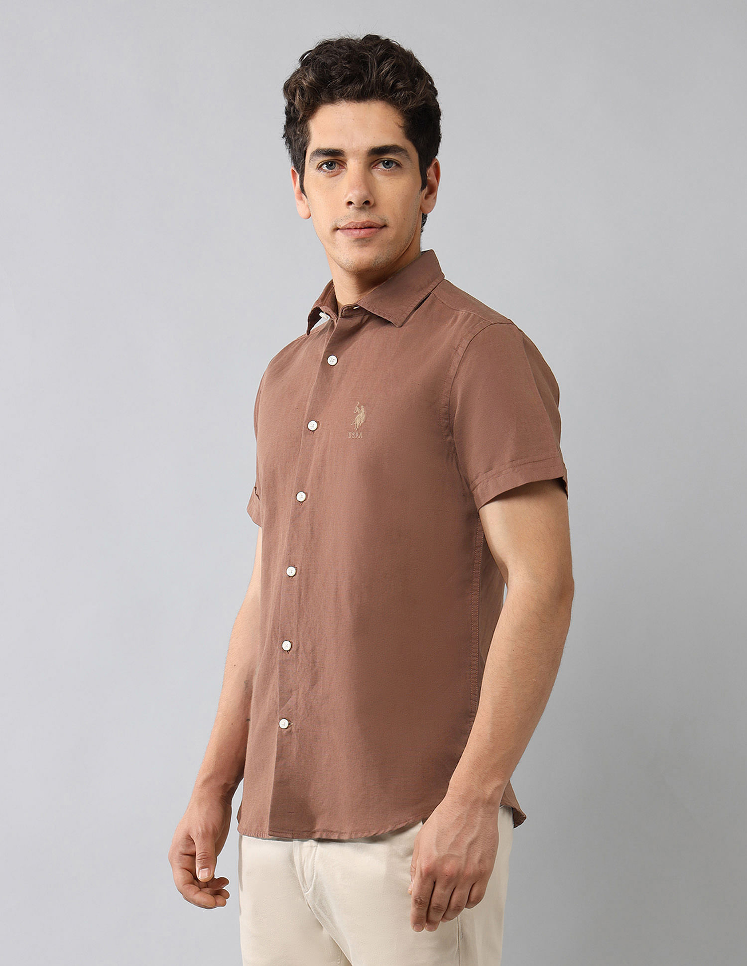 U.S. Polo Assn. Denim Co. Solid Regular Fit Shirt