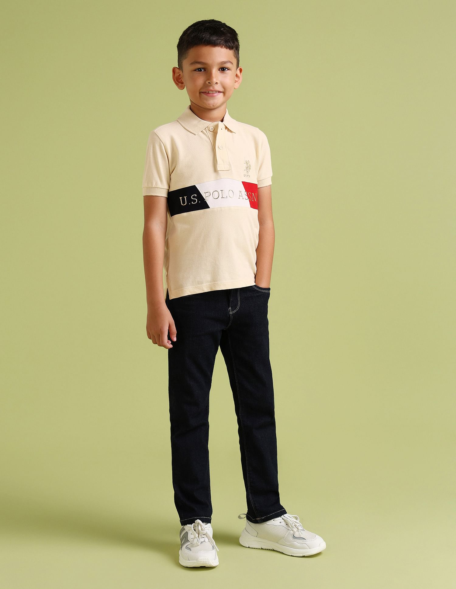 U.S. Polo Assn. Kids Boys Logo Printed Polo Shirt
