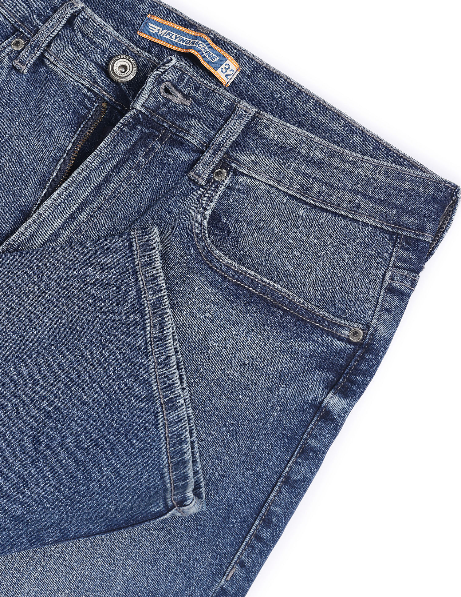 Flying Machine Mid Rise F-Jango Straight Fit Jeans