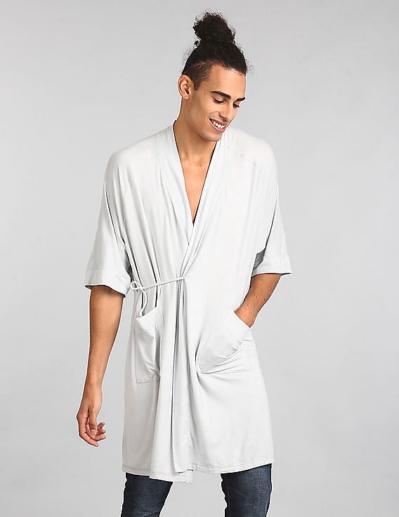 Buy GAP Unisex Adults Blue Modal Robe NNNOW