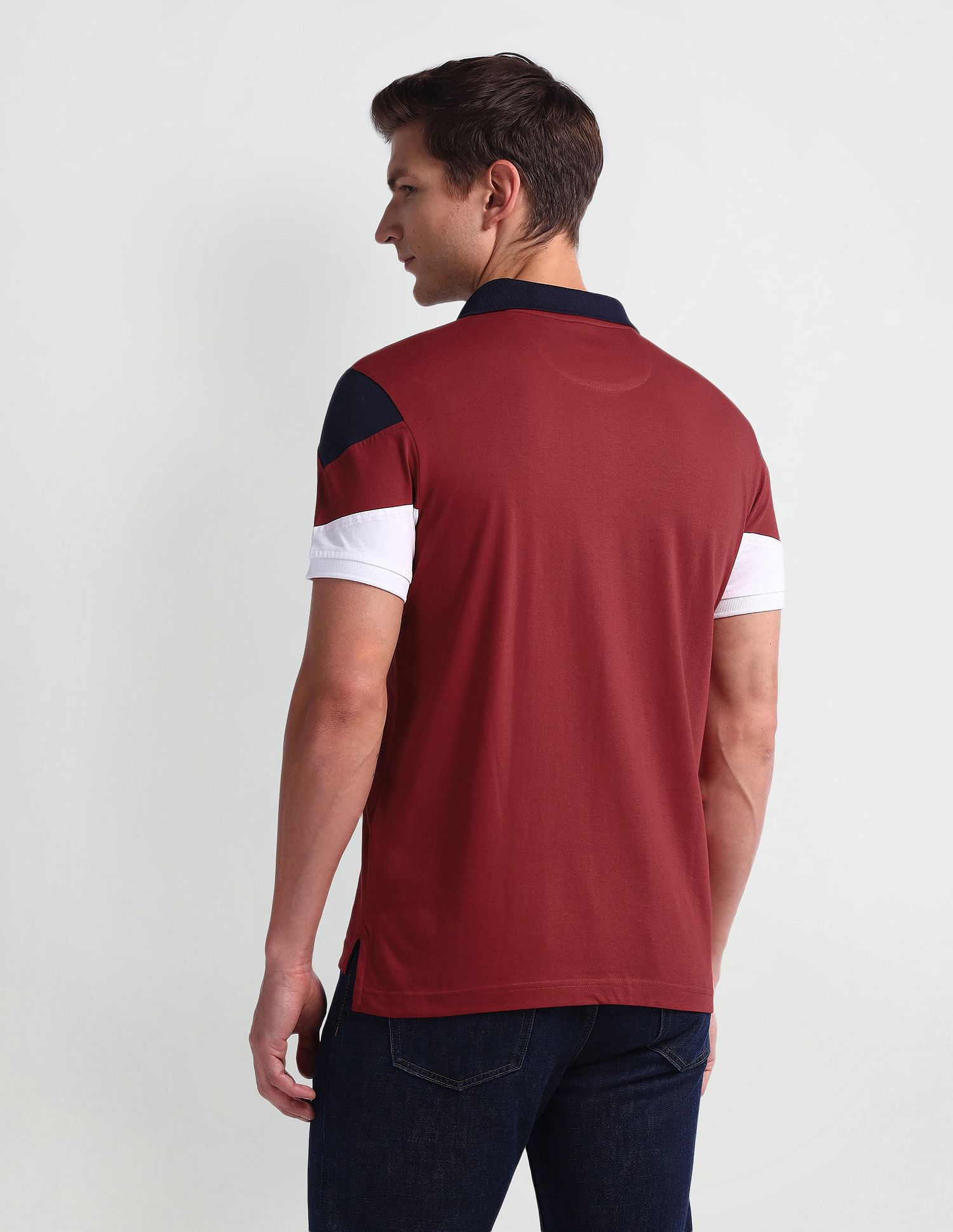 Arrow Sport Short Sleeve Colorblock Polo Shirt