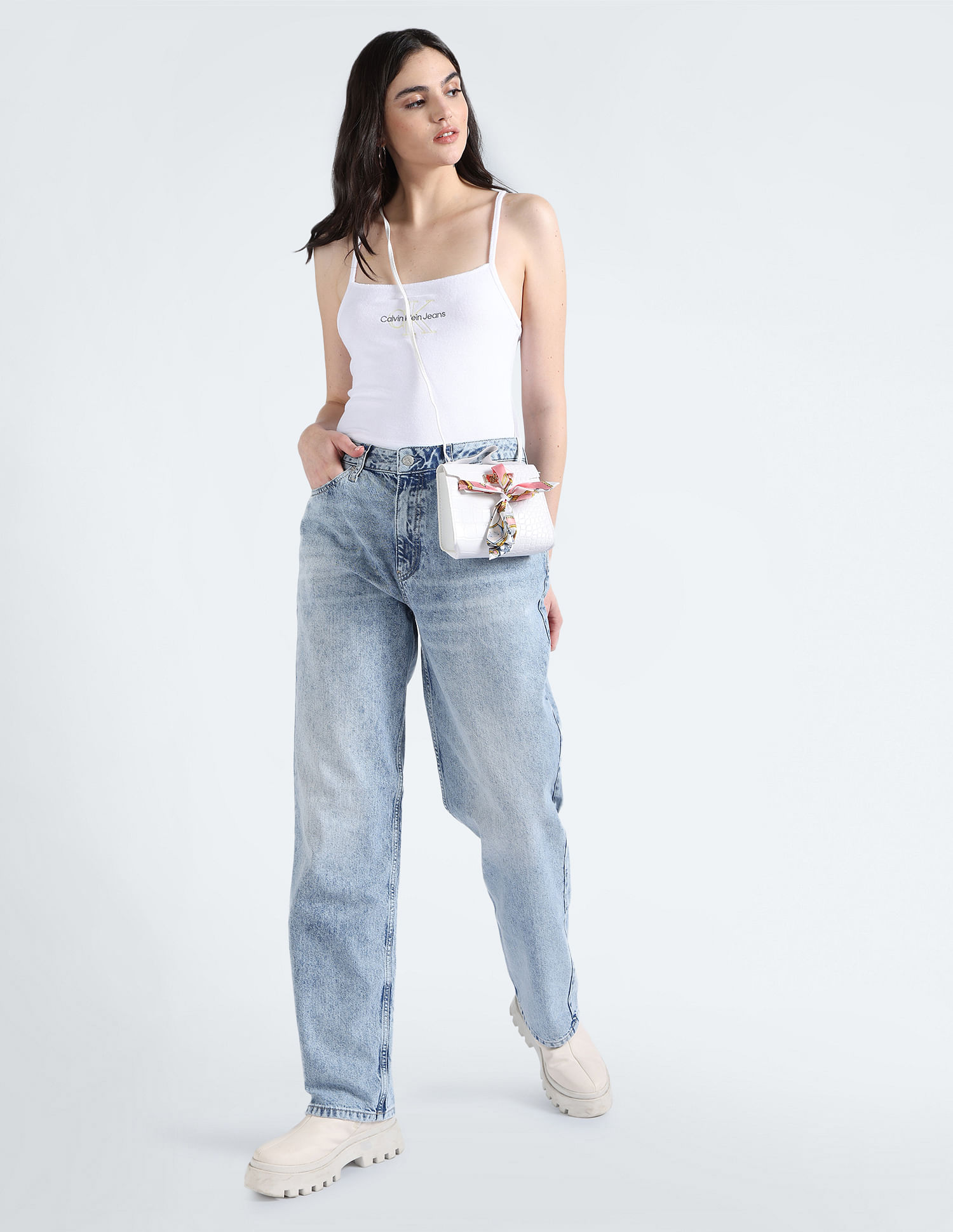 Calvin Klein Recycled Cotton Straight Fit Jeans