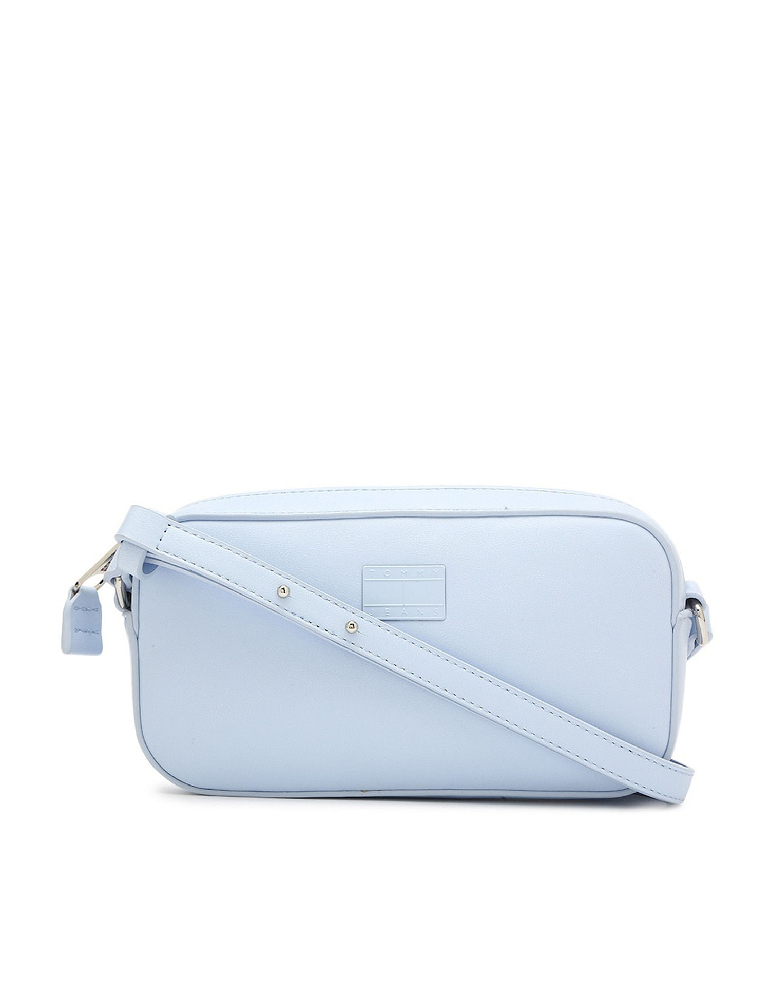 Tommy Hilfiger Solid Blue Pu Sling Bag
