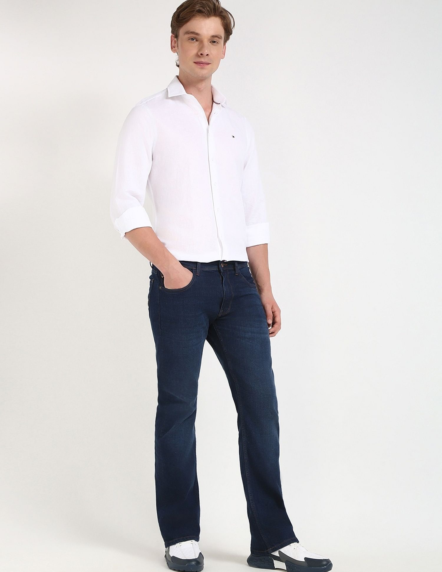 Tommy Hilfiger Solid Slim-Fit Cotton Shirt