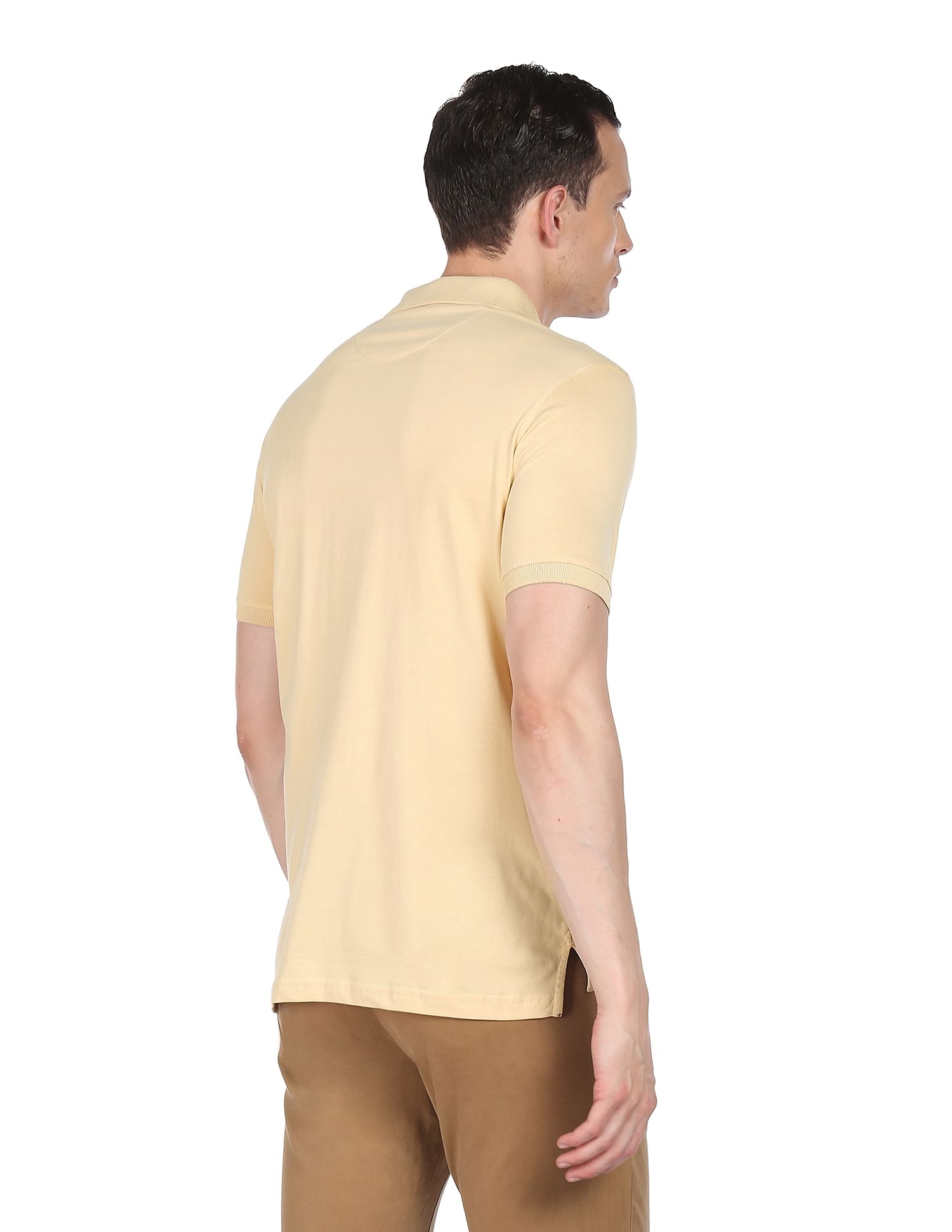 Arrow Sports Short Sleeve Striped Polo Shirt