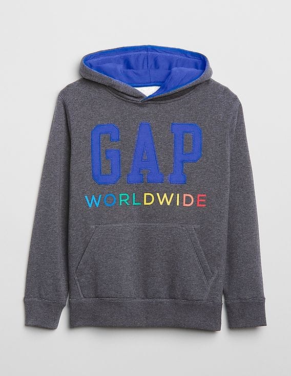 Gap Boys Logo Hoodie Hooded Full Zip Sweatshirt Pink Hoodie Gap