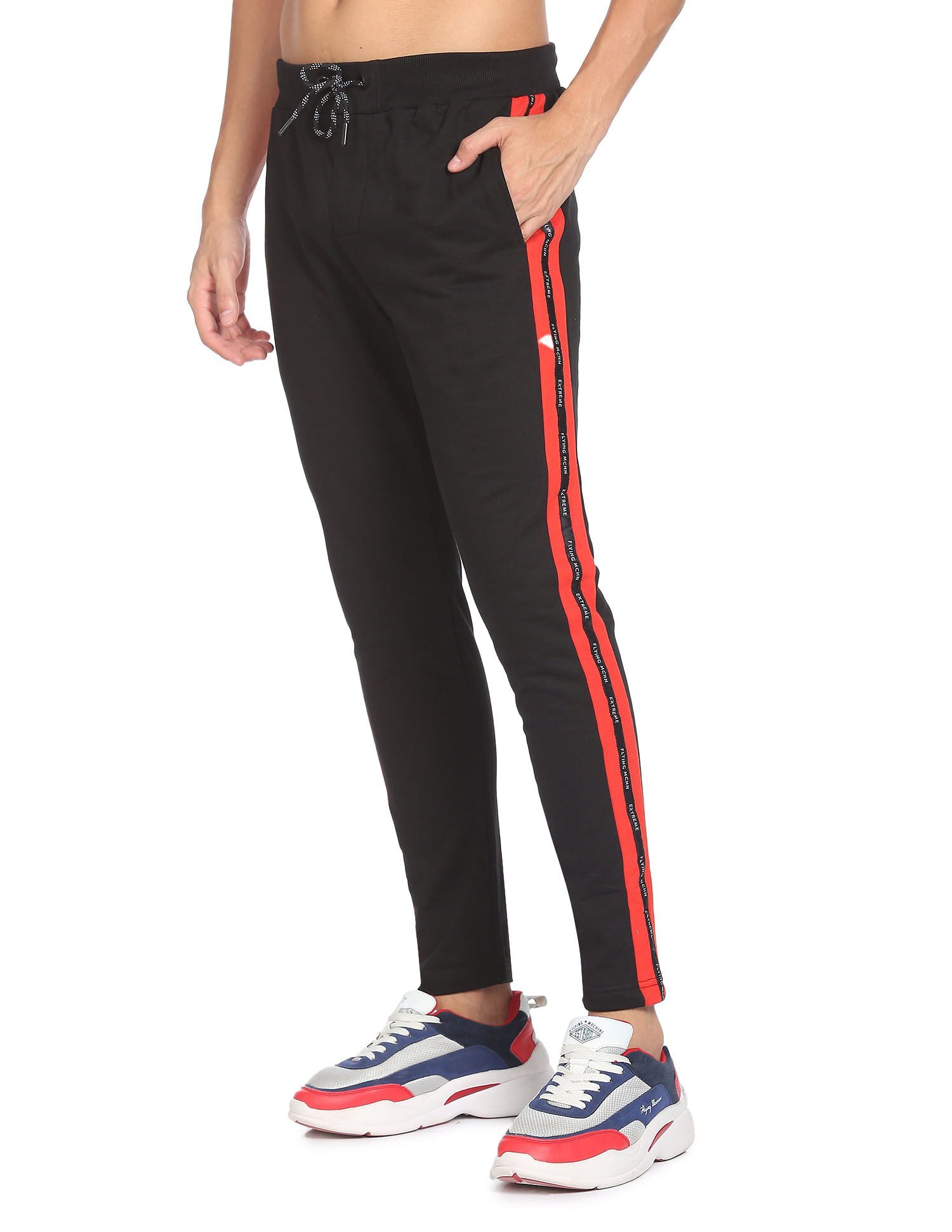 Buy Flying Machine Men Black Mid Rise Casual Track Pants  Track Pants for  Men 18734018  Myntra