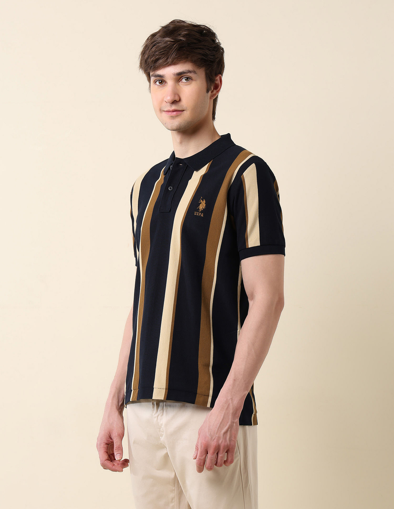 U.S. Polo Assn. Vertical Striped Classic Polo Shirt