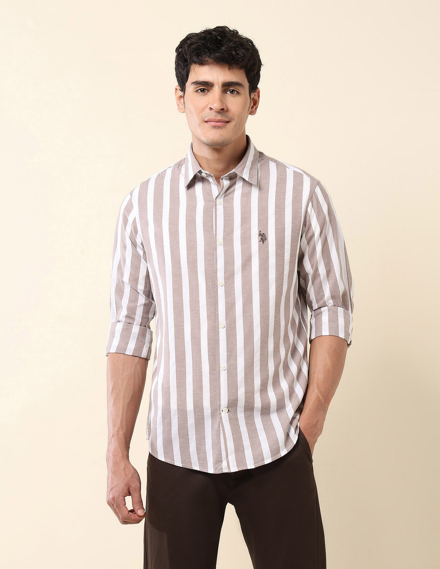 U.S. Polo Assn. Vertical Striped Pure Cotton Shirt