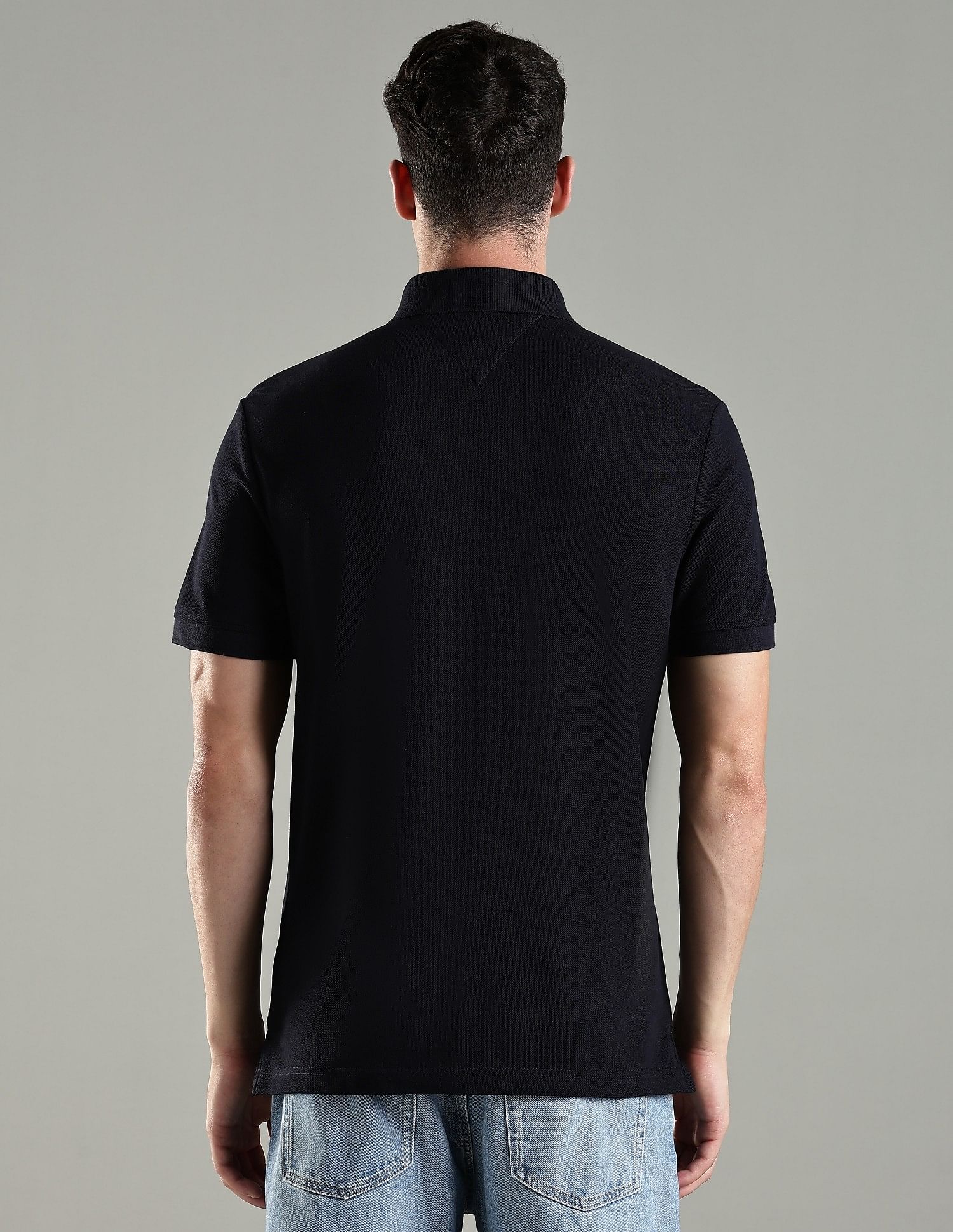 Tommy Hilfiger Embroidered Logo Regular Fit Cotton Polo T- Shirt
