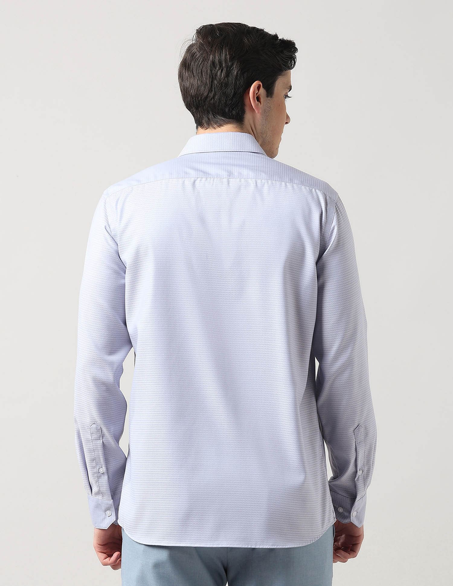 Arrow Textured Cotton Autopress Shirt