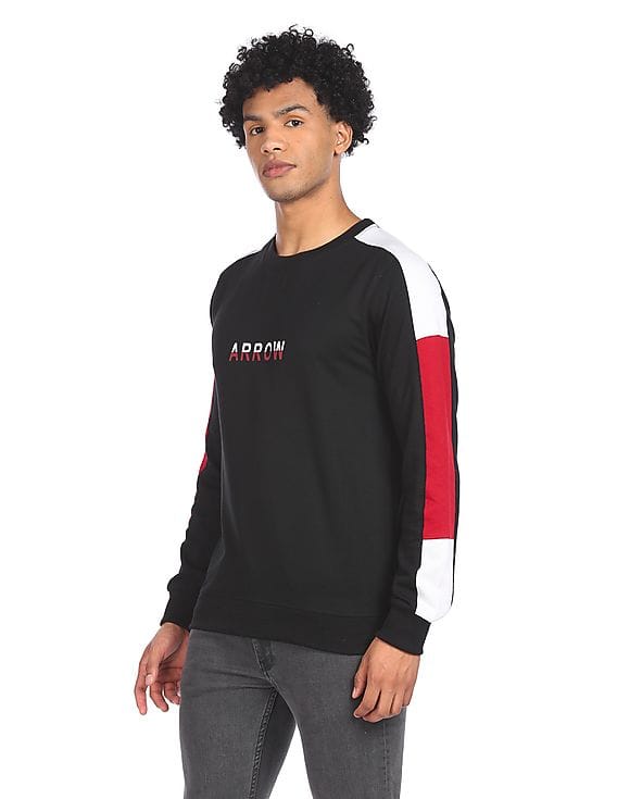 Buy Arrow Crew Neck Brand Print Sweatshirt - NNNOW.com