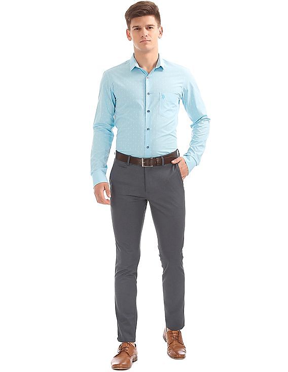 USPA Tailored Slim Fit Dobby Shirt