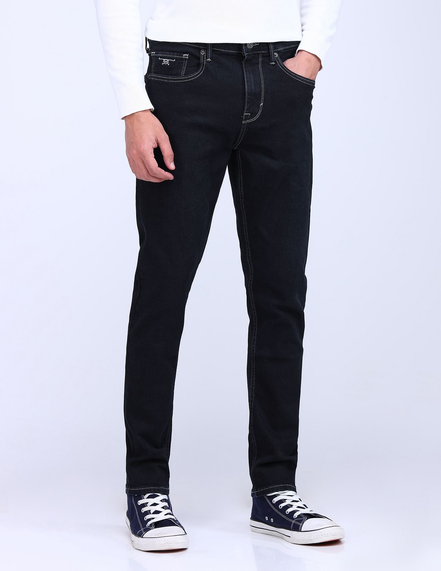 Flying Machine Slash Slim Tapered Jeans