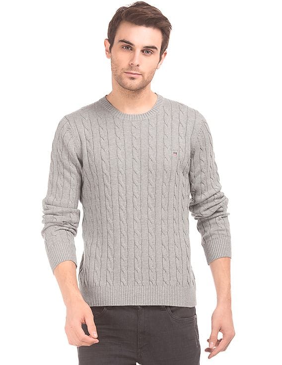 Gant Full Sleeve Sweater For Mens Full-Sleeve Round-Neck Sweater