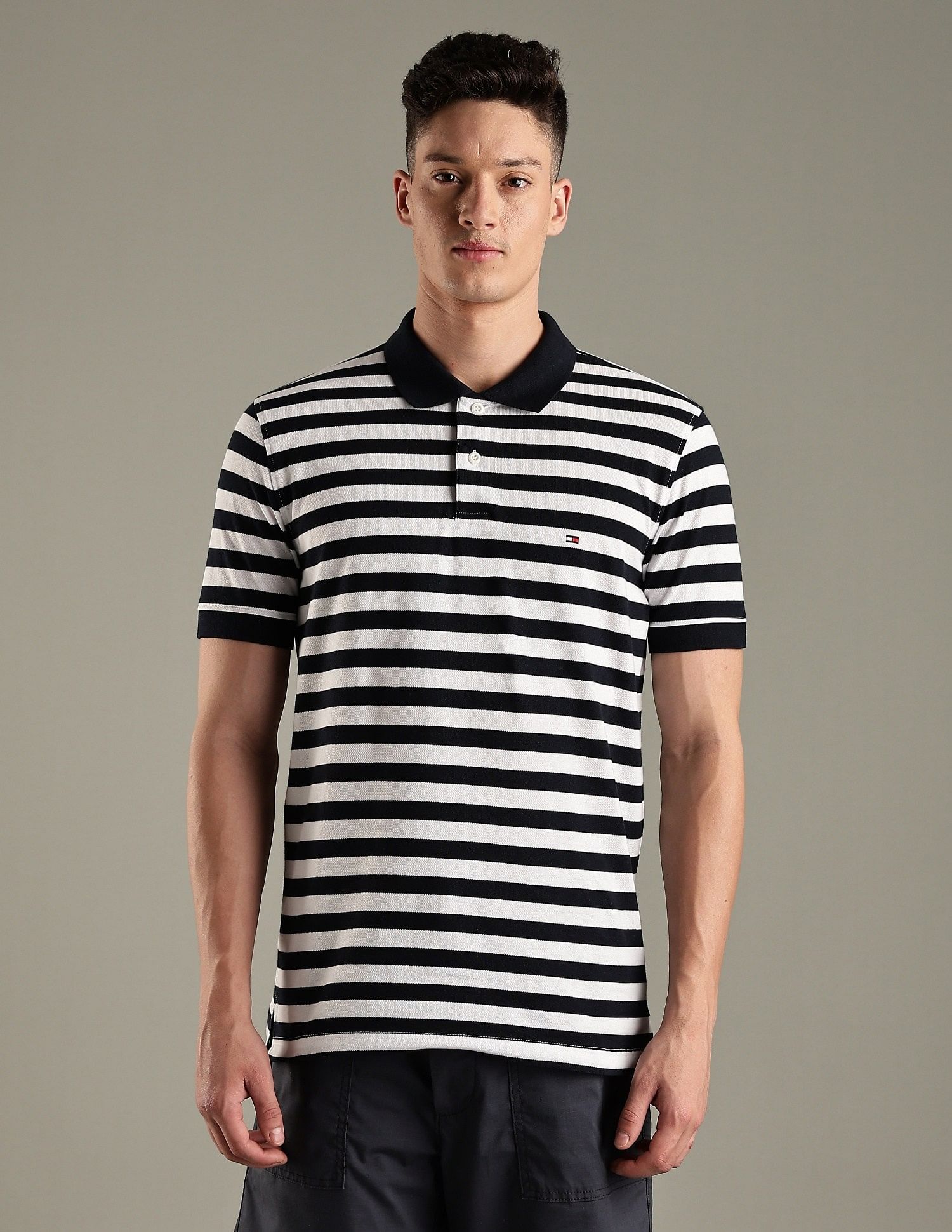 Tommy Hilfiger Striped Relaxed-Fit Cotton Polo Shirt