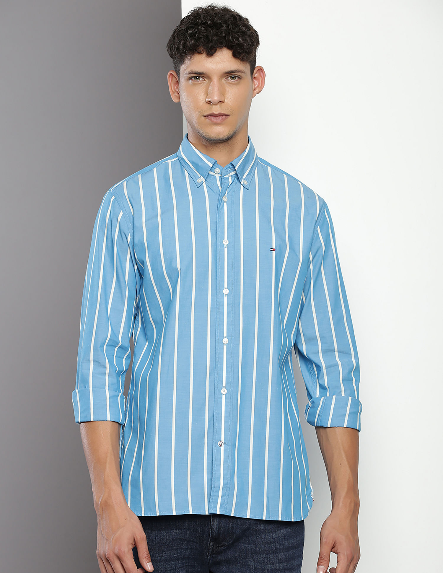 Tommy Hilfiger Vertical Stripe Regular Fit Shirt