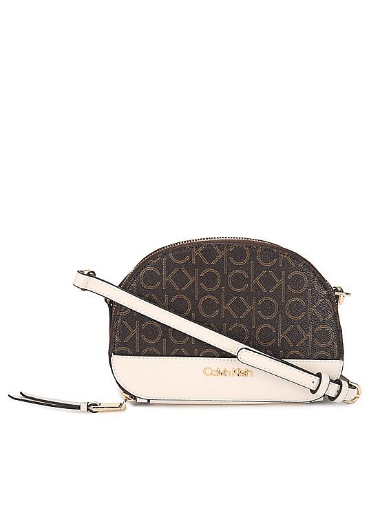 Buy Calvin Klein Women Brown Monogram Sling Bag - NNNOW.com