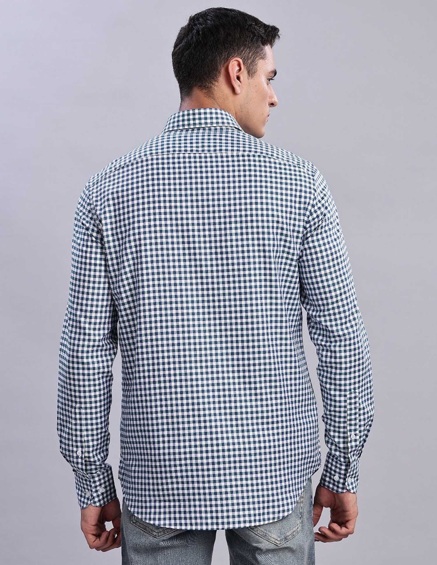 Tommy Hilfiger Checked Regular Fit Plain Woven Shirt