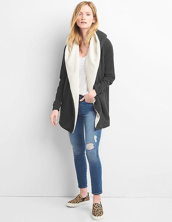 open front hoodie