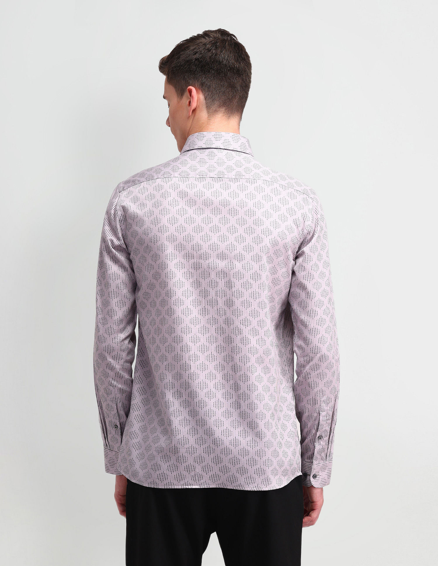 Arrow Newyork Geometric Printed Manhattan Slim Fit Shirt