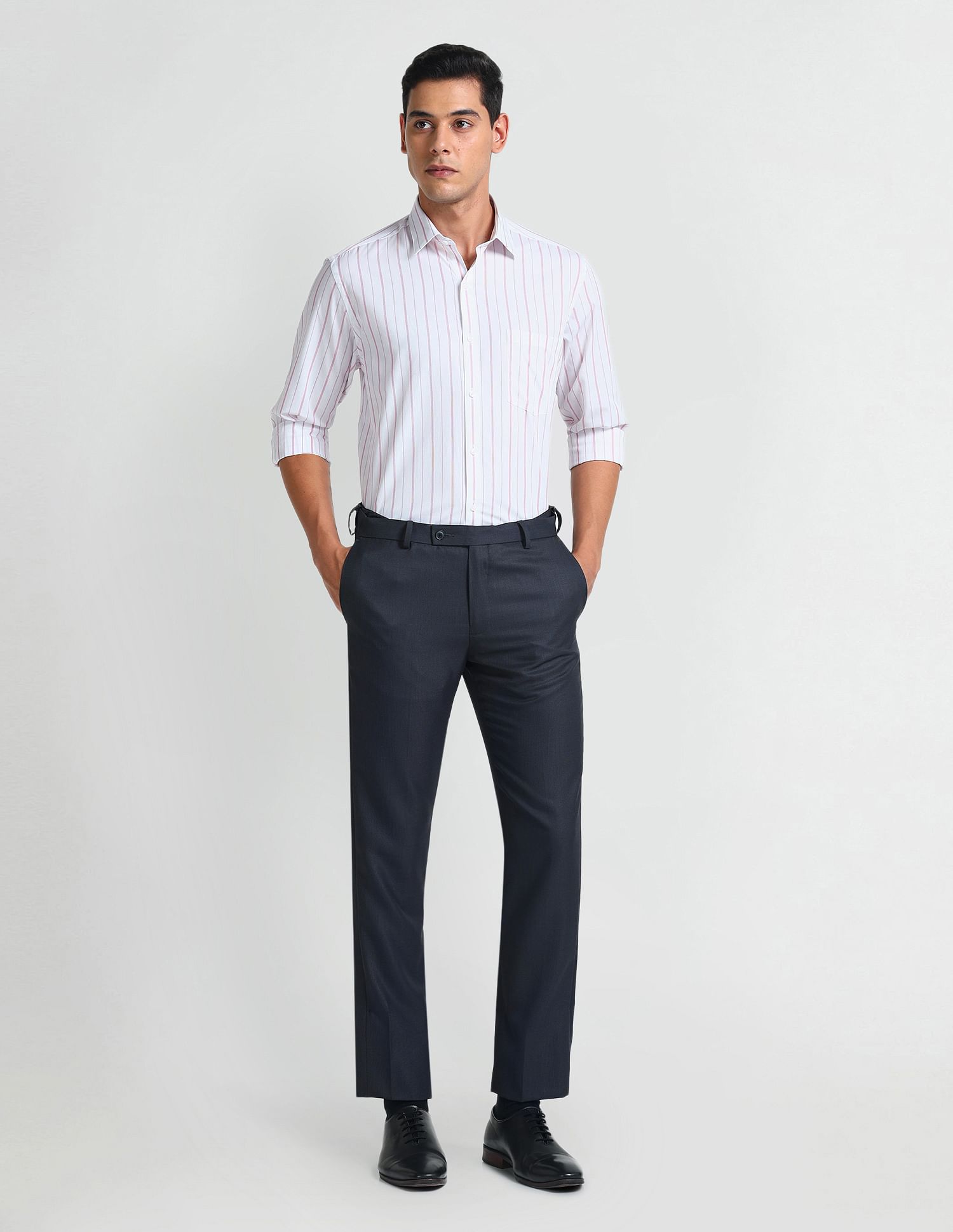 Arrow Vertical Stripe Cotton Shirt
