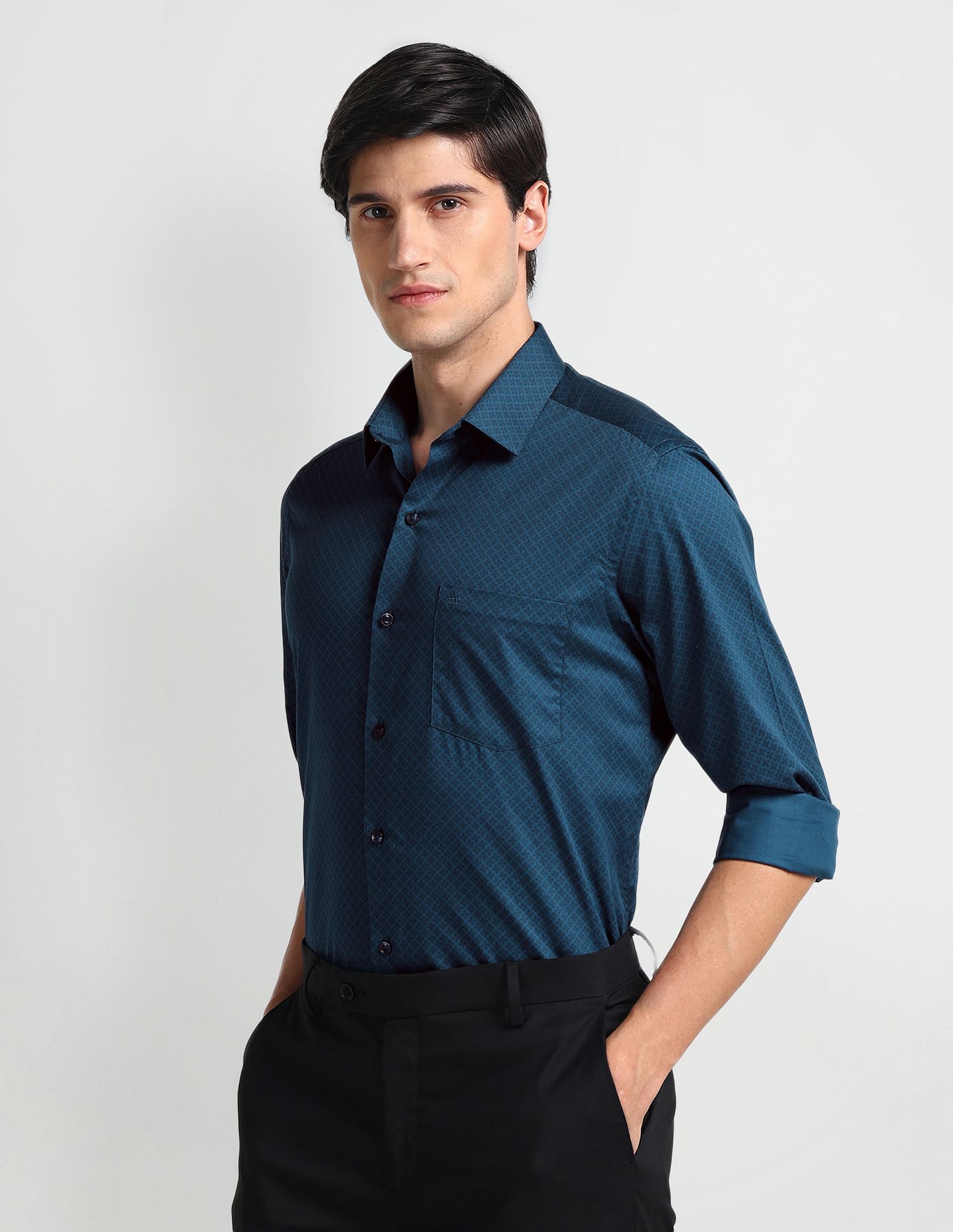 Arrow Geometric Print Pure Cotton Shirt