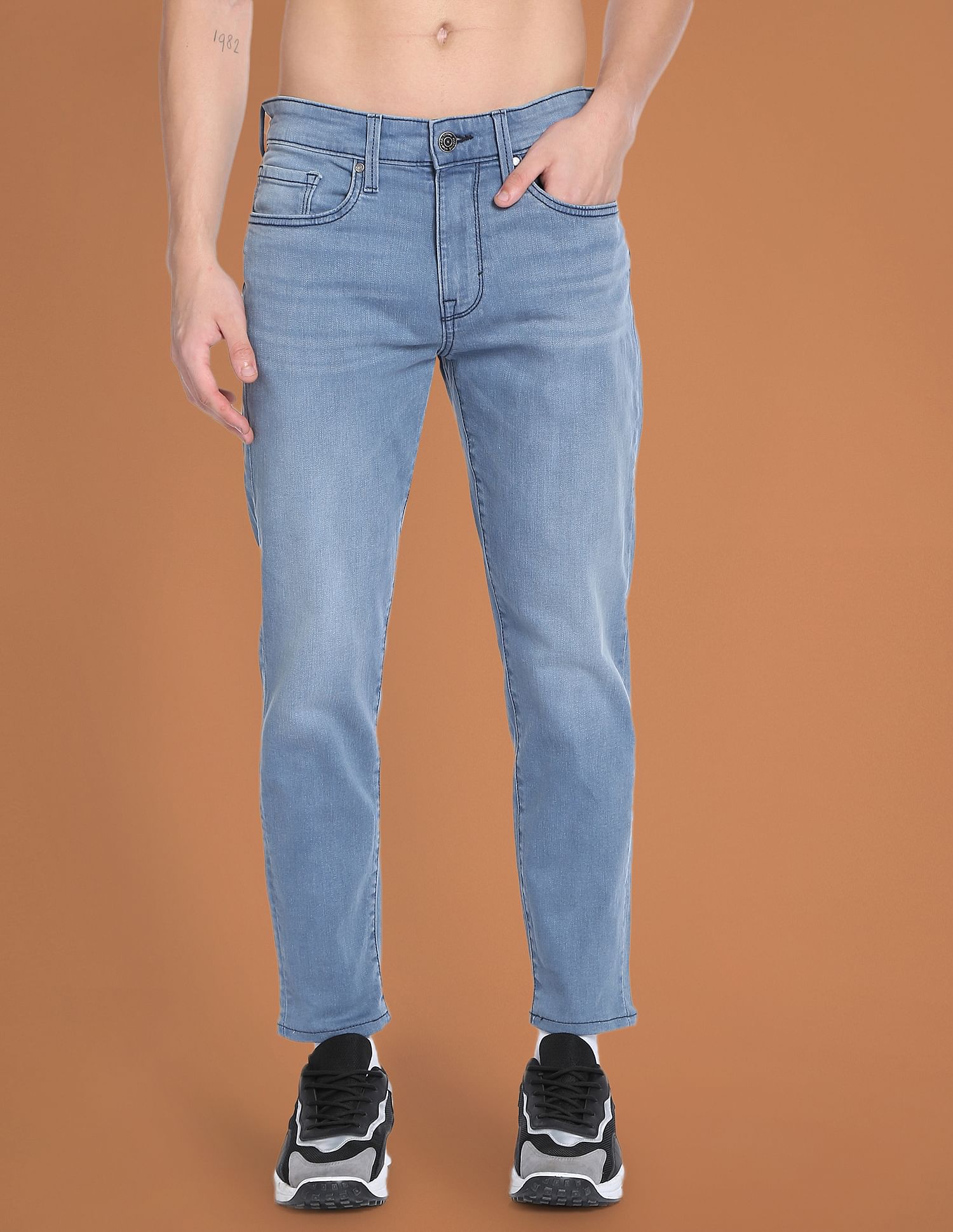 Flying Machine Mankle Slim Fit Whiskered Jeans