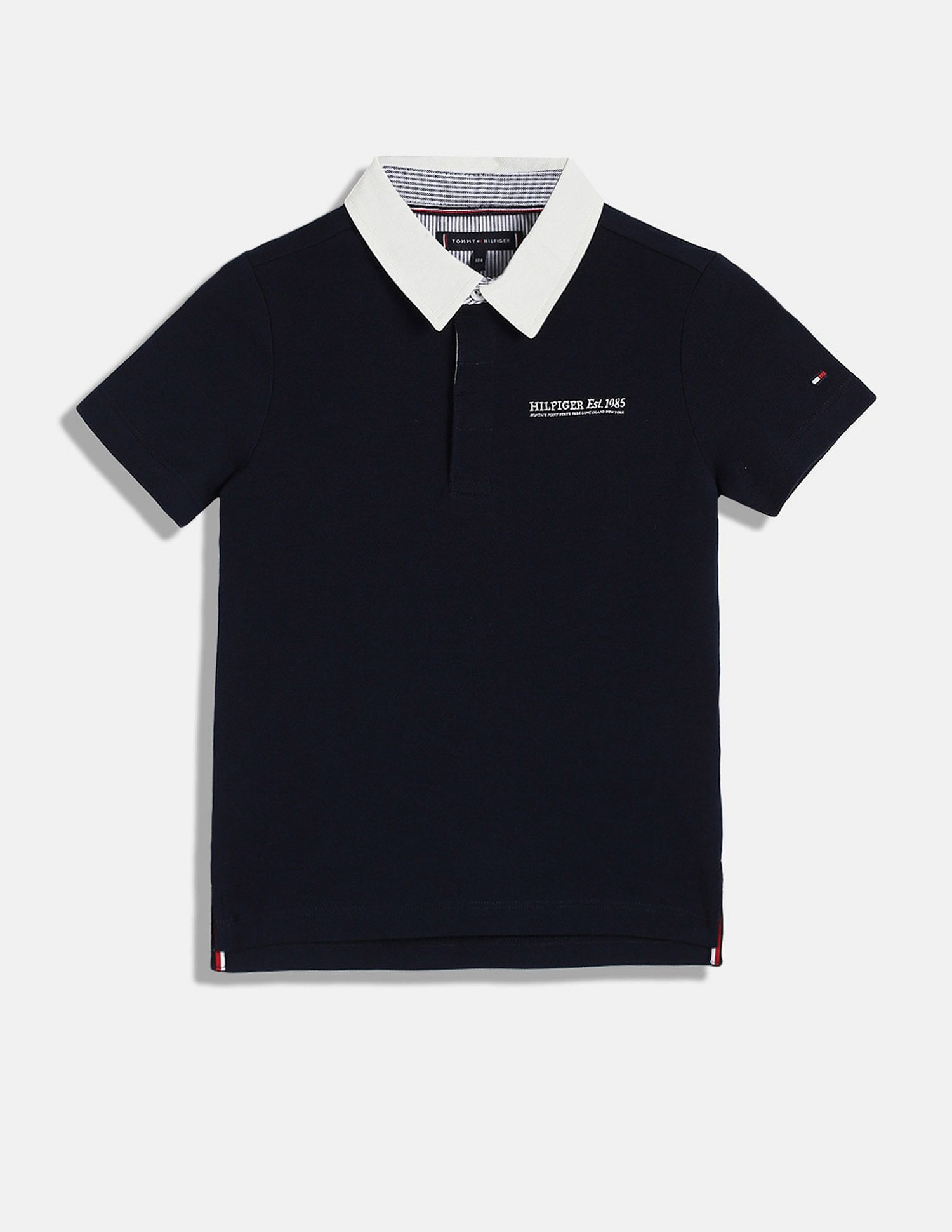 Tommy Hilfiger Kids Boys Solid Regular-Fit Cotton Polo T-Shirt