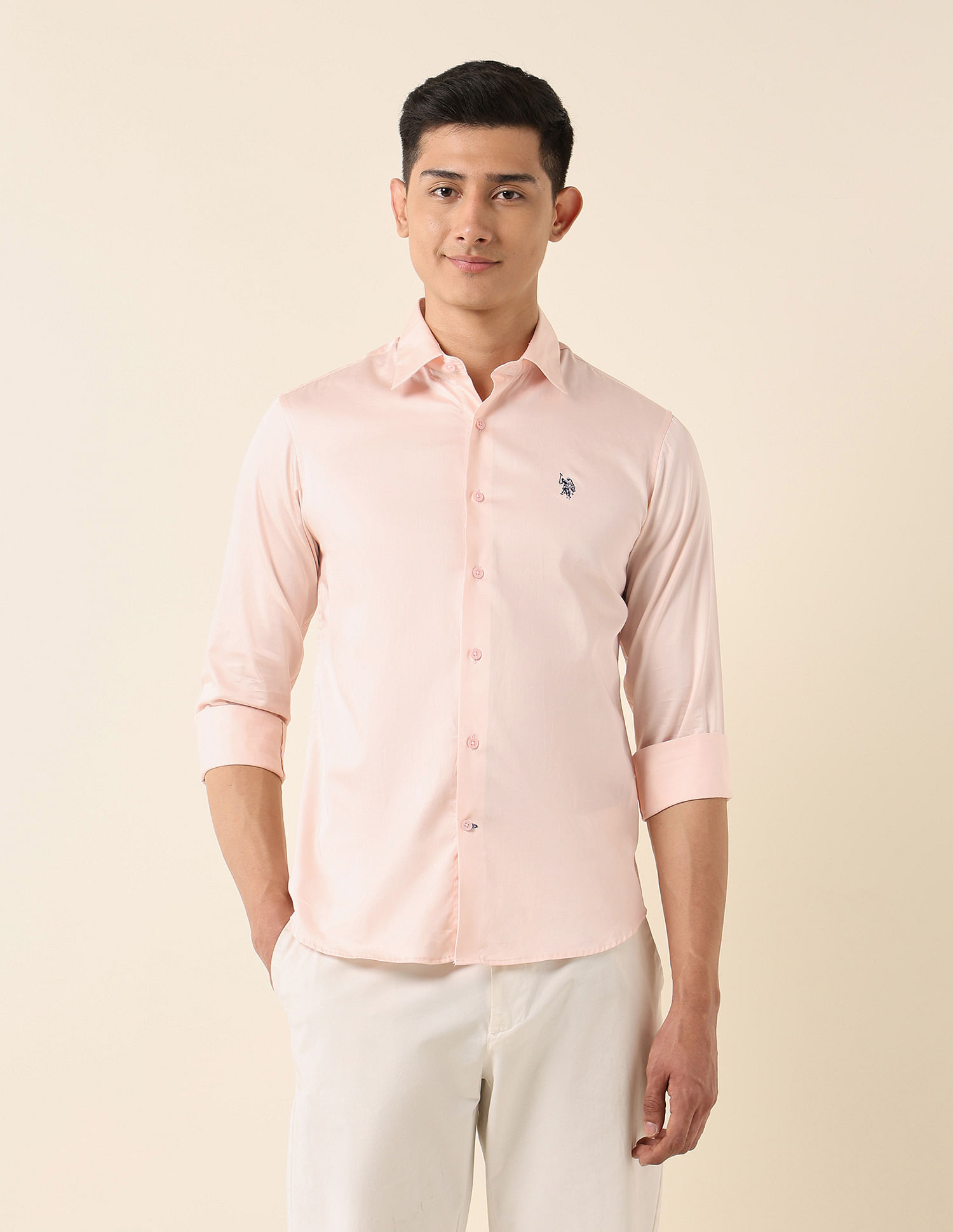 U.S. Polo Assn. Solid Pure Cotton Shirt