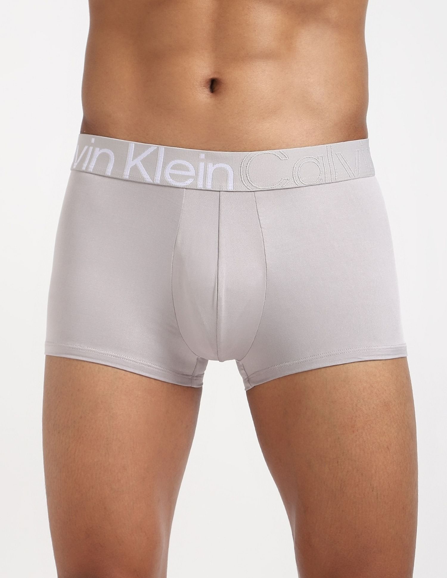 Calvin Klein Underwear Mid Rise Solid Grey Trunks
