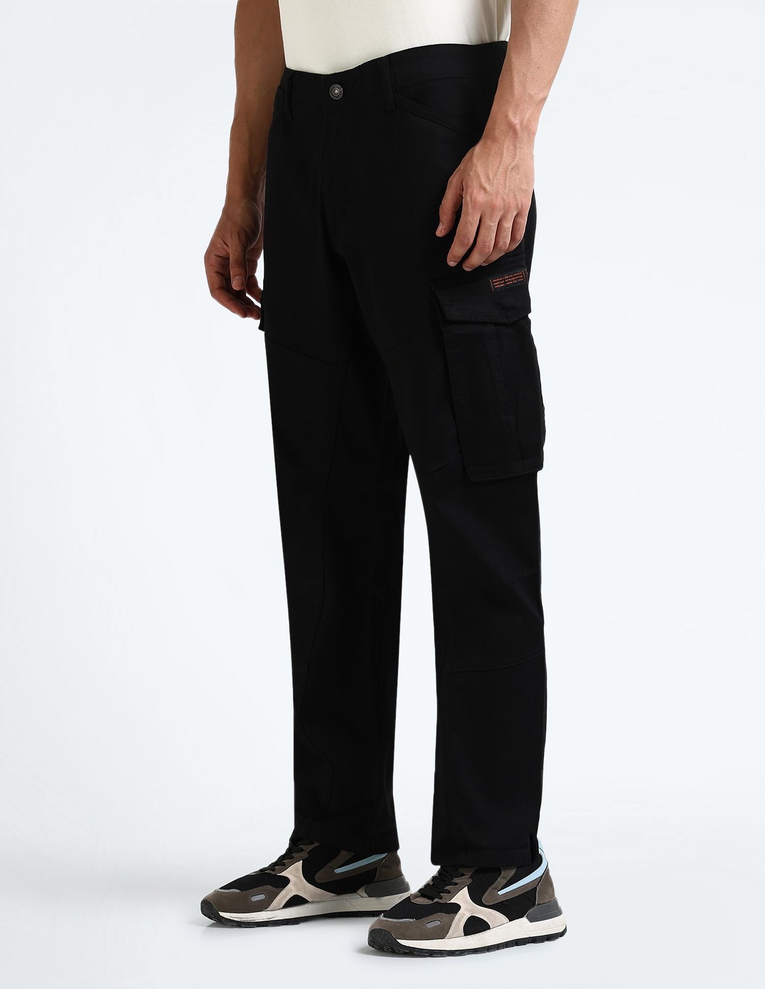 Flying Machine Mid Rise Slim Fit Cargo Pants