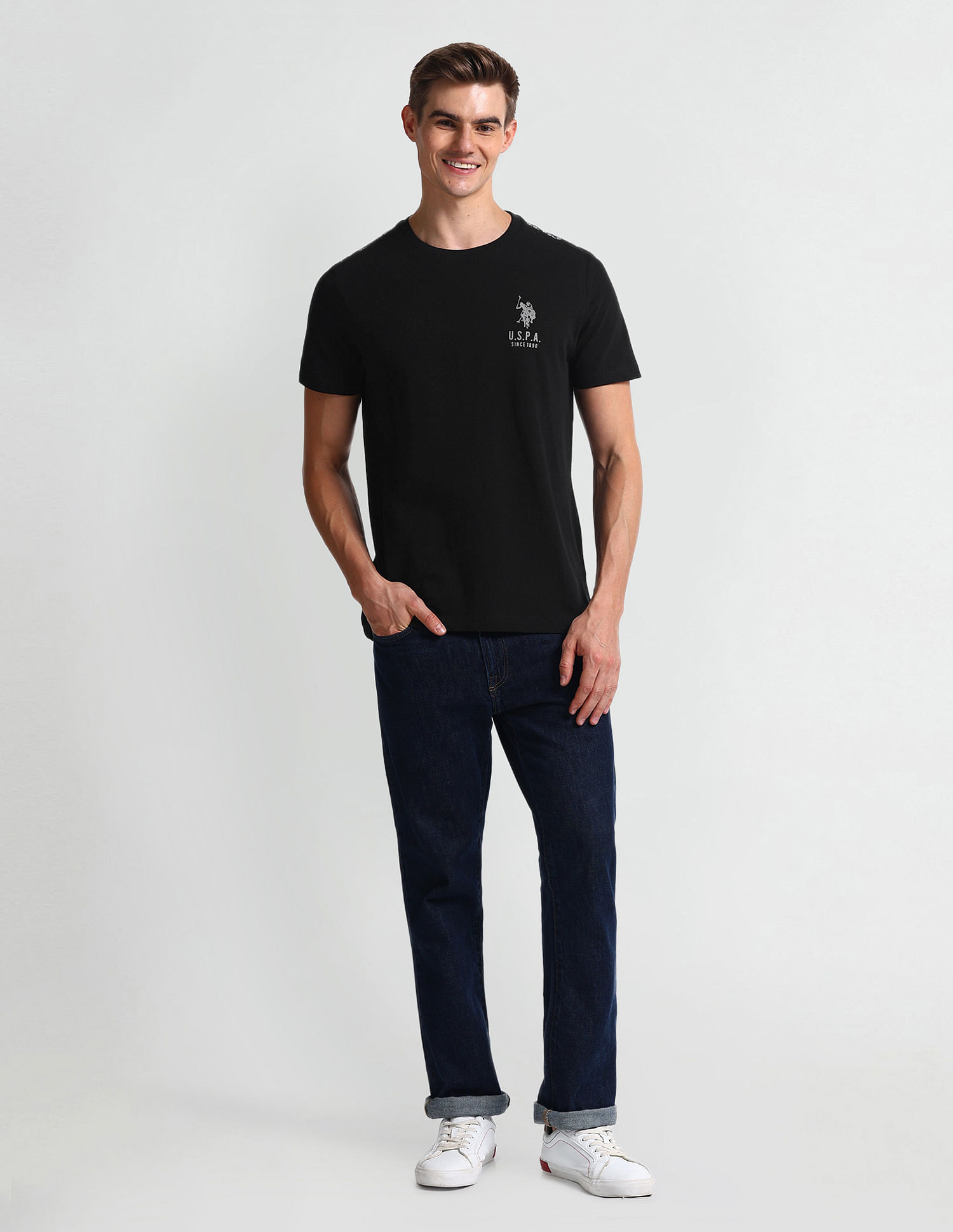 U.S. Polo Assn. Denim Co. Crew Neck Muscle Fit T-Shirt