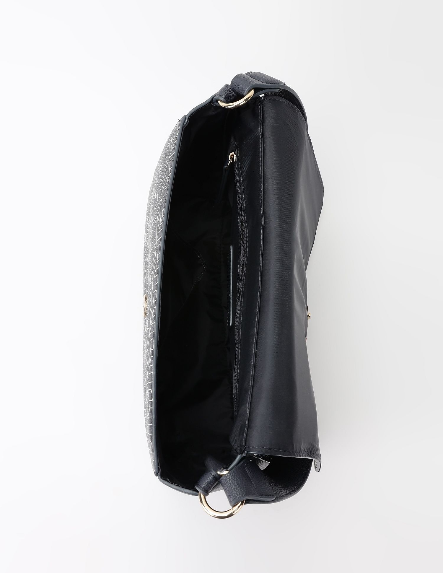 Tommy Hilfiger Logo Blue Pu Hand Bag