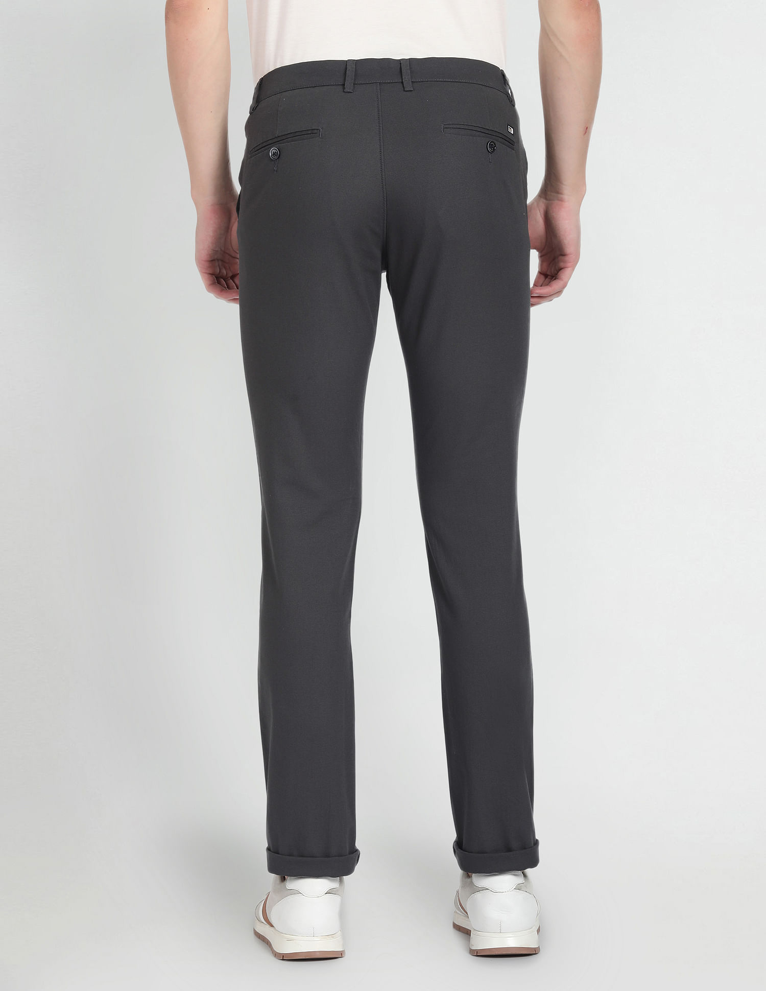 Arrow Sports Low Rise Slim Fit Trousers