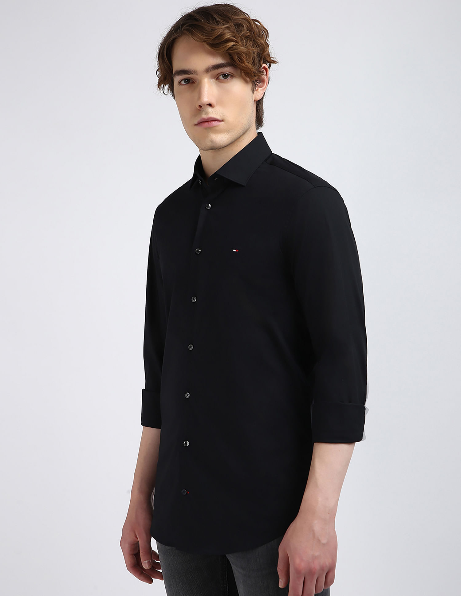 Tommy Hilfiger Poplin Solid Slim Fit Shirt