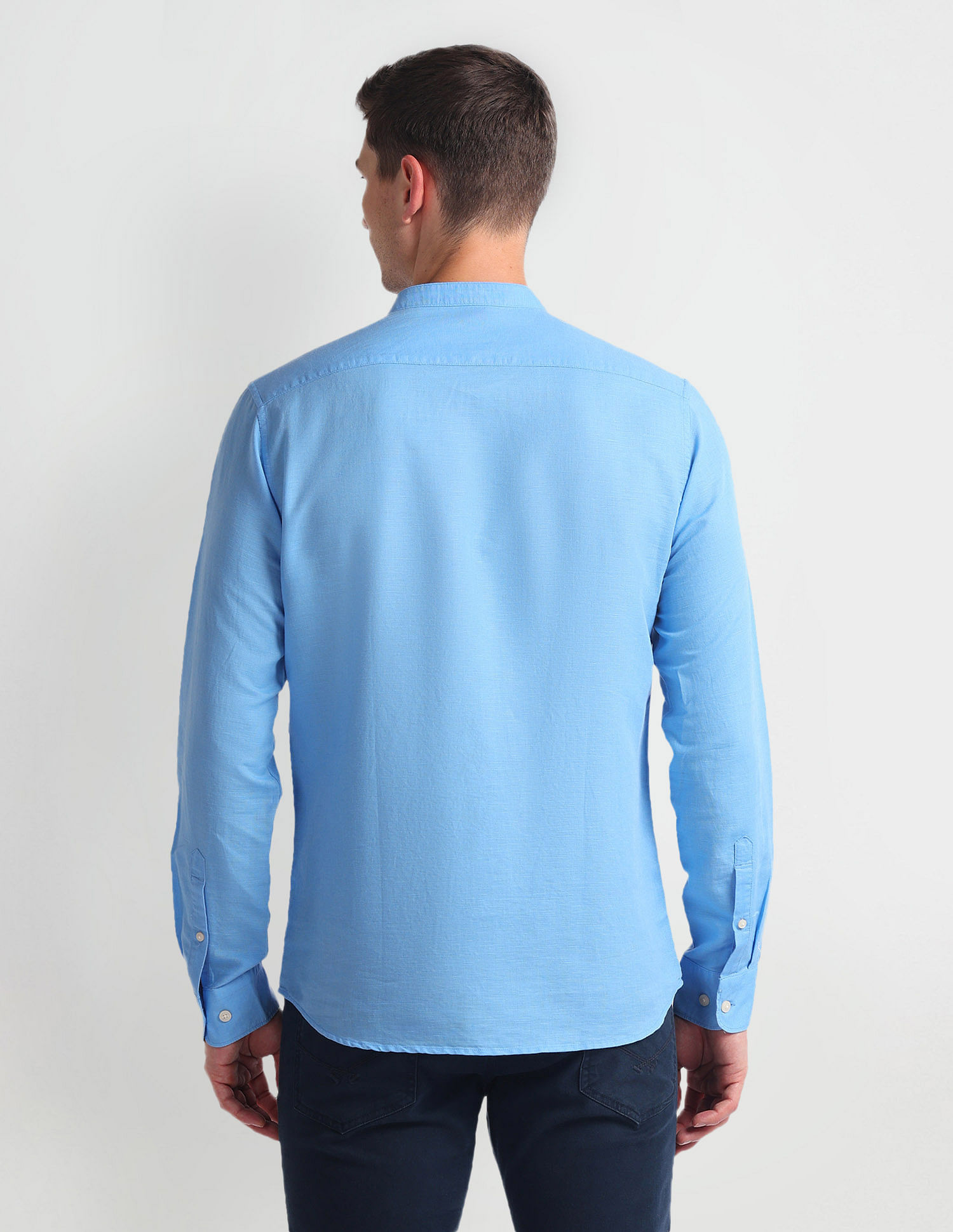 Arrow Sports Mandarin Collar Slim Fit Shirt