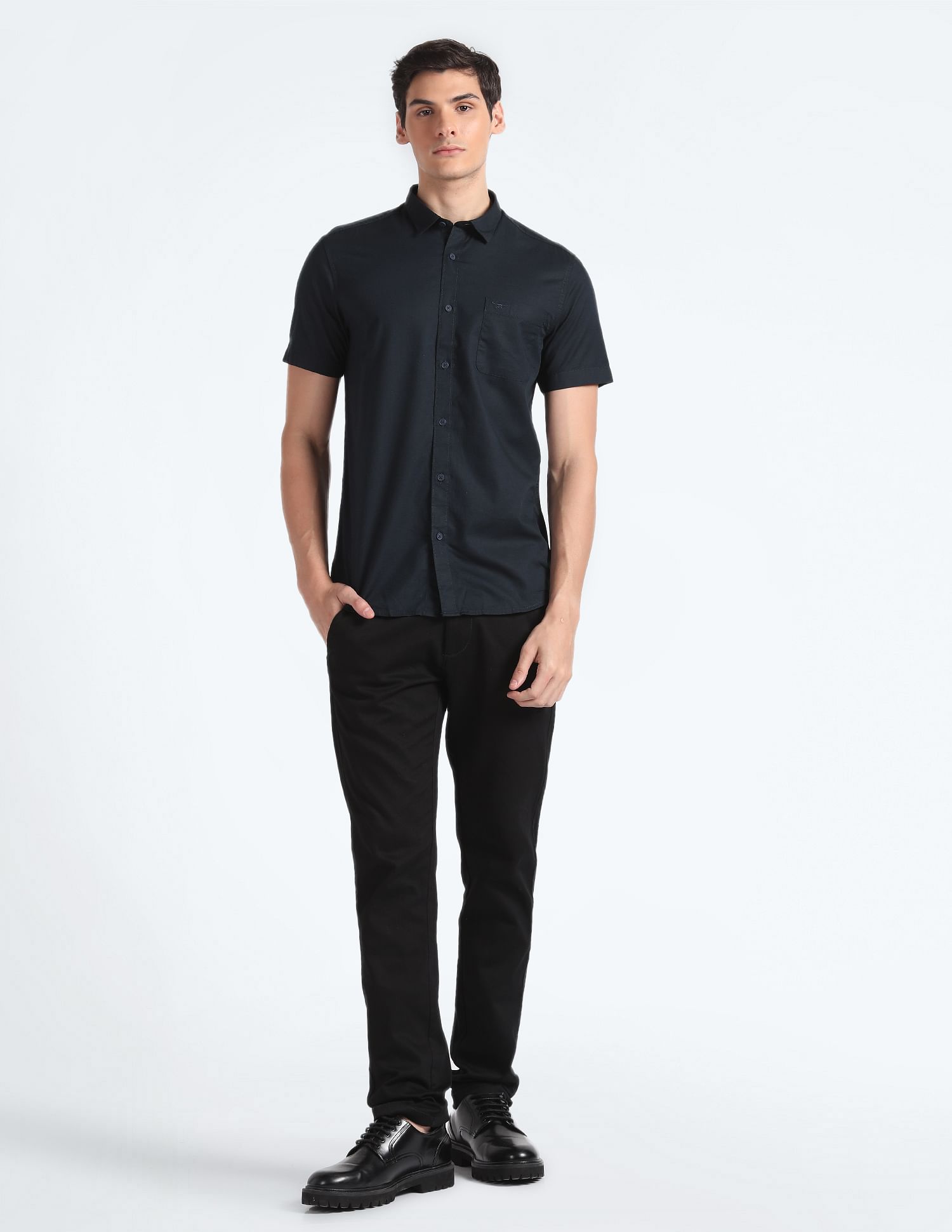 Flying Machine Short Sleeve Slim Shirt