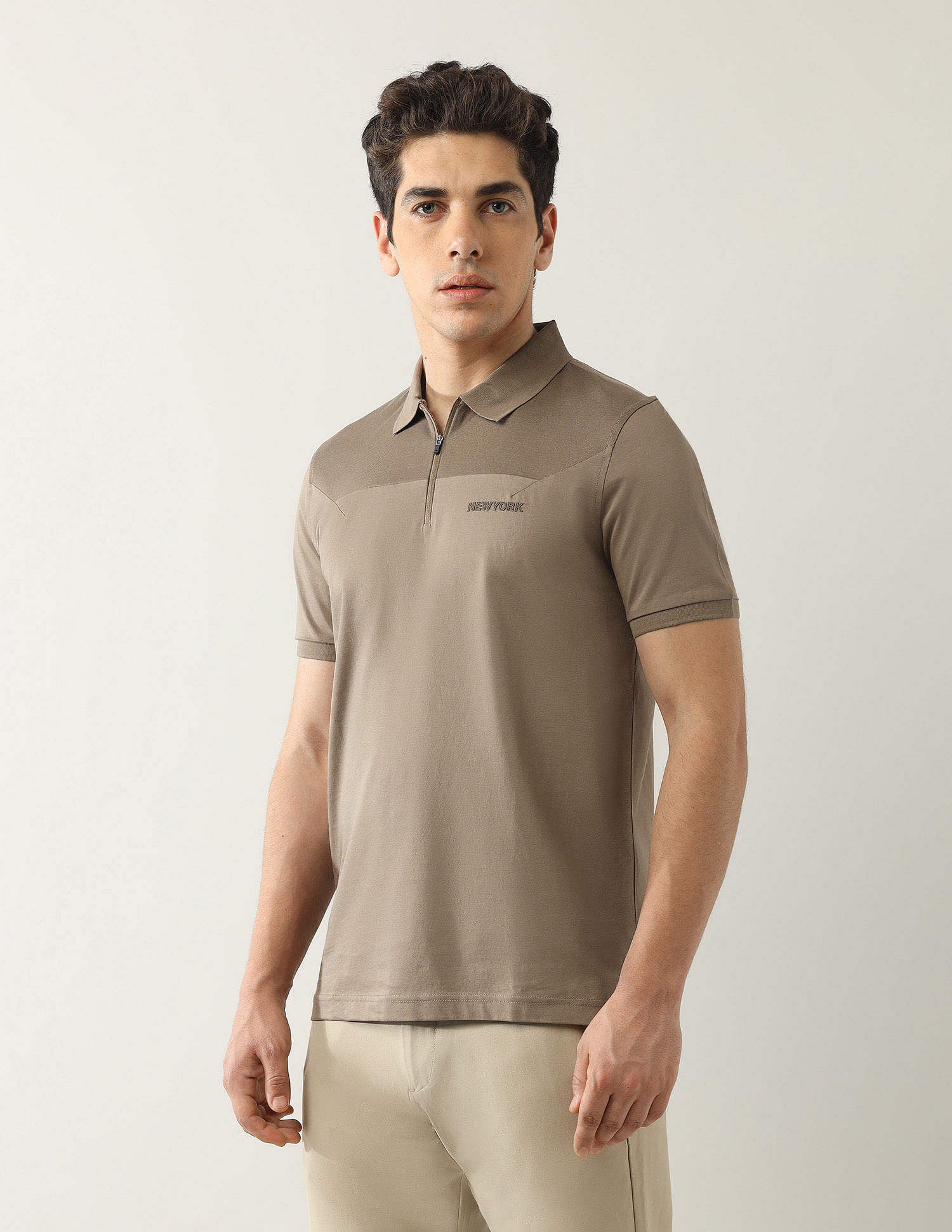 Arrow Newyork Solid Pure Cotton Polo Shirt