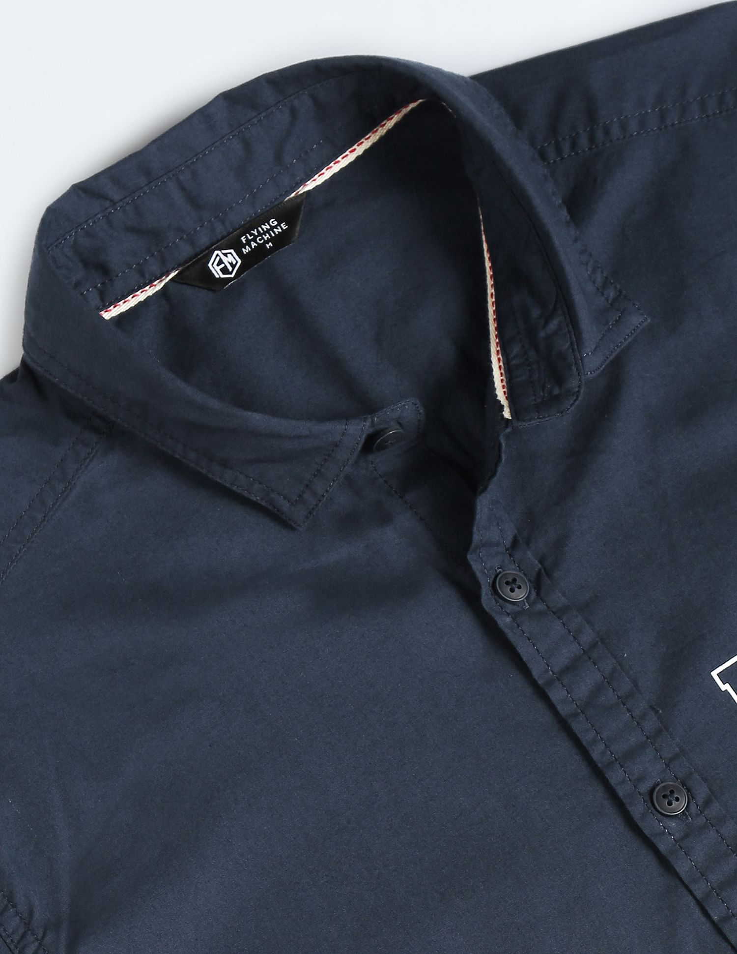Flying Machine Colour Block Cotton Shirt